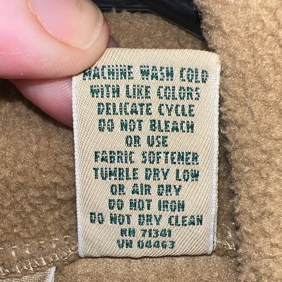 L. L. Bean Size M Vintage Camel Sherpa Button Cardigan Cozy Minamalist Fall Warm - Picture 5 of 11